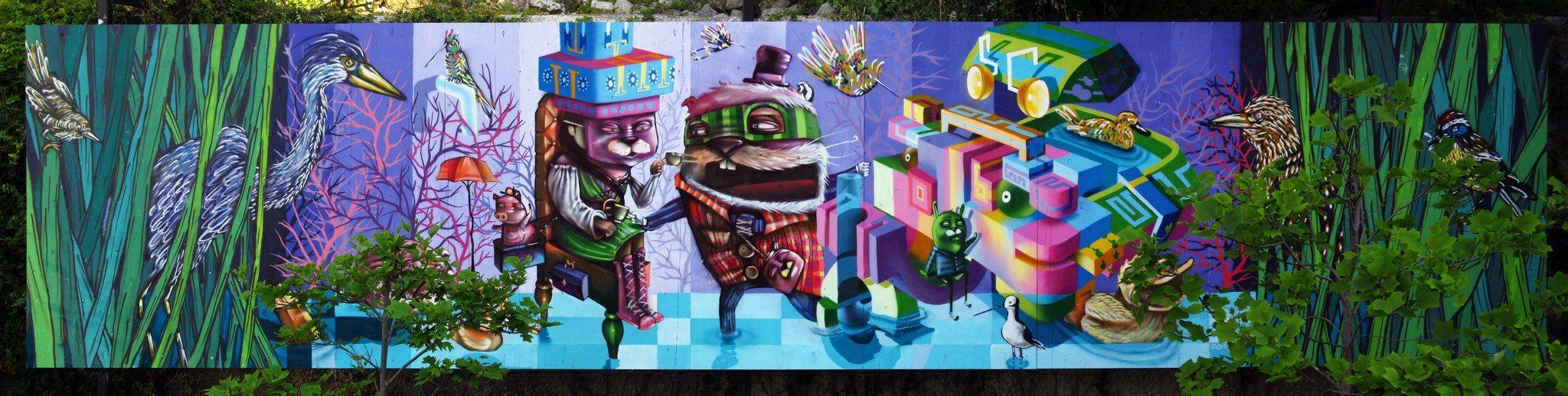  by Sebastian Navarro - Charquipunk, Painters in Valparaíso