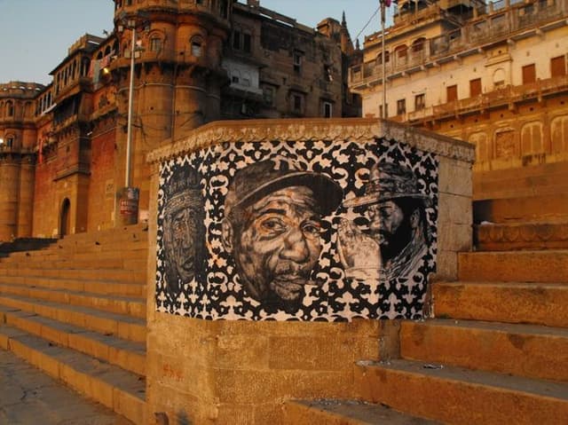  by Hugh Leeman in Varanasi